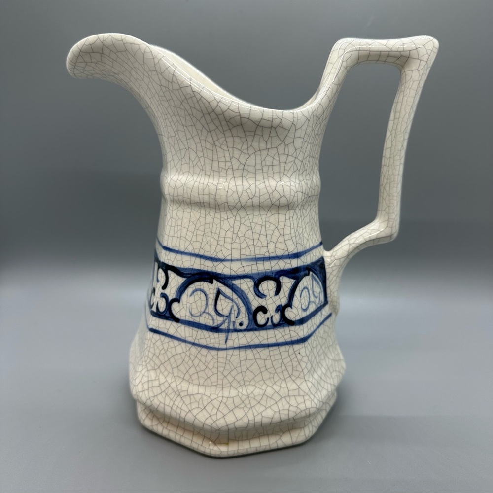 Potting Shed Dedham Bunny Pottery Pitcher Vintage 1987- Signed